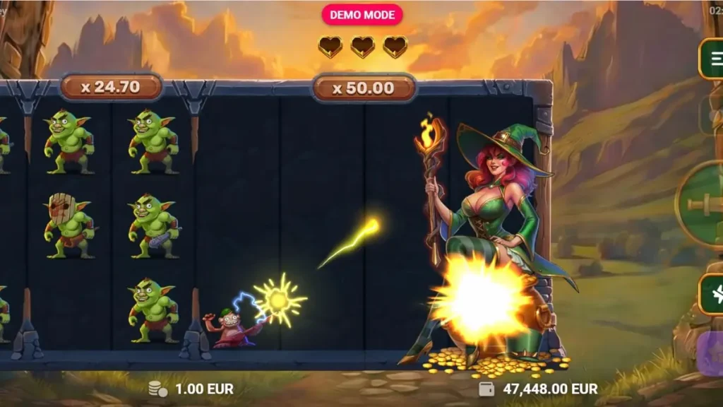 O protagonista macaco de Monkey Money explorando uma masmorra cheia de goblins em um estilo visual vibrante e cartunesco.
